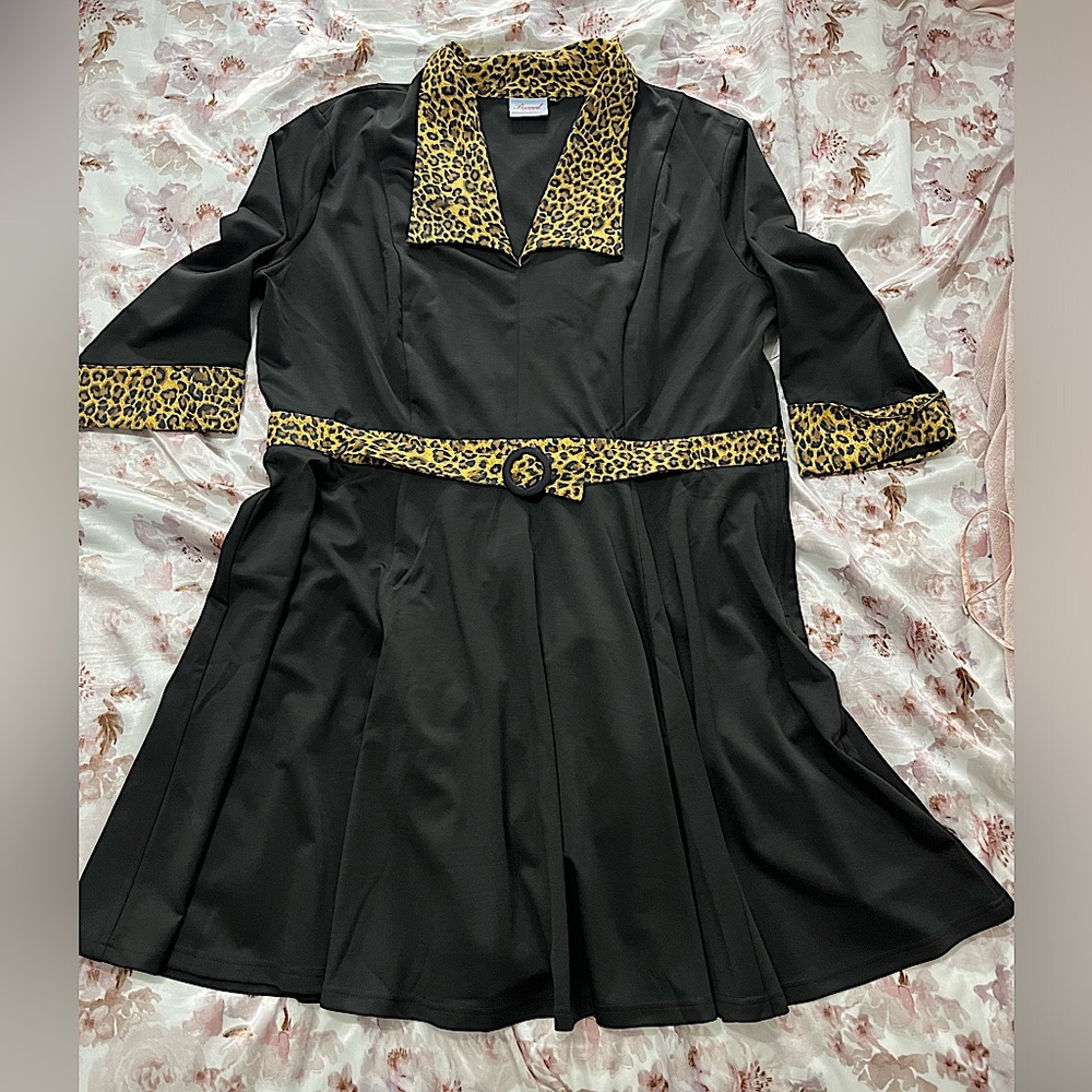 Unique Vintage Banned Retro Cheetah Dress